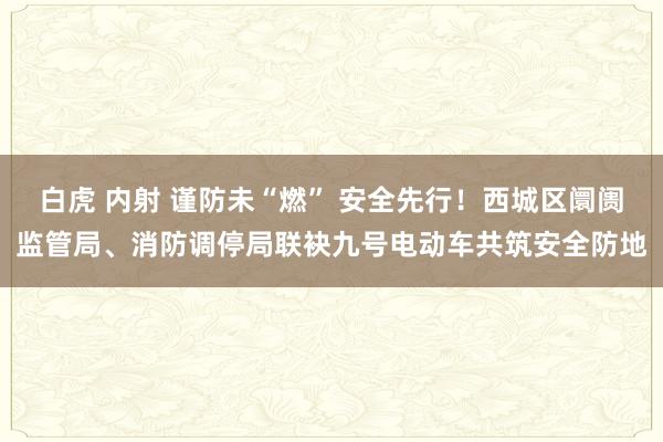 白虎 内射 谨防未“燃” 安全先行！西城区阛阓监管局、消防调停局联袂九号电动车共筑安全防地