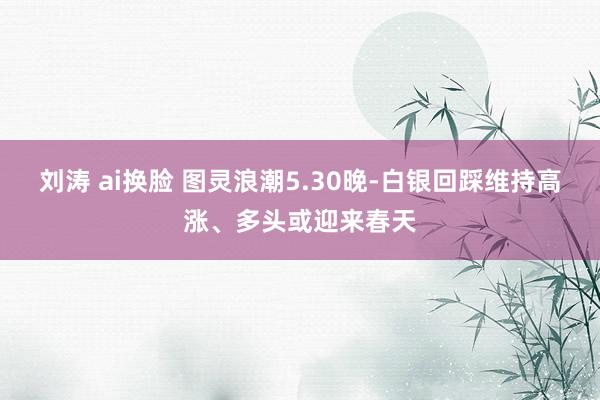 刘涛 ai换脸 图灵浪潮5.30晚-白银回踩维持高涨、多头或迎来春天