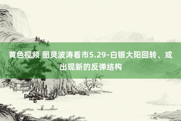 黄色视频 图灵波涛看市5.29-白银大阳回转、或出现新的反弹结构