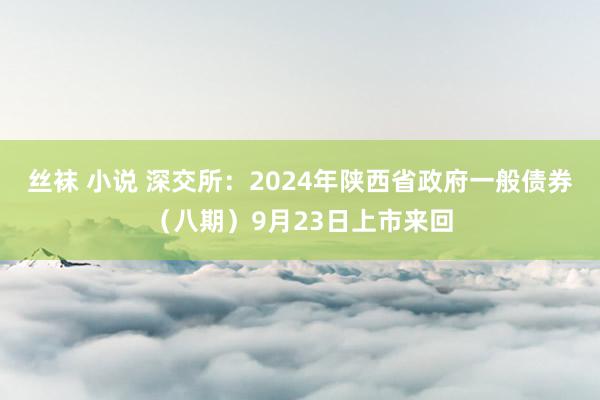 丝袜 小说 深交所：2024年陕西省政府一般债券（八期）9月23日上市来回