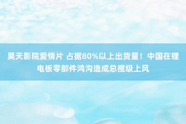 昊天影院爱情片 占据80%以上出货量！中国在锂电板零部件鸿沟造成总揽级上风