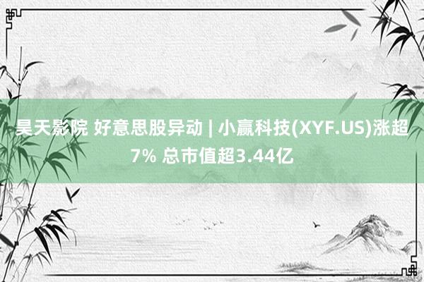 昊天影院 好意思股异动 | 小赢科技(XYF.US)涨超7% 总市值超3.44亿