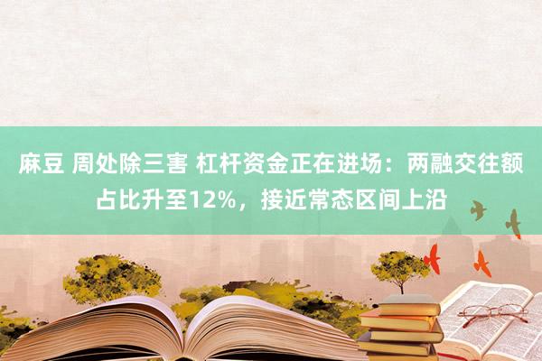 麻豆 周处除三害 杠杆资金正在进场：两融交往额占比升至12%，接近常态区间上沿