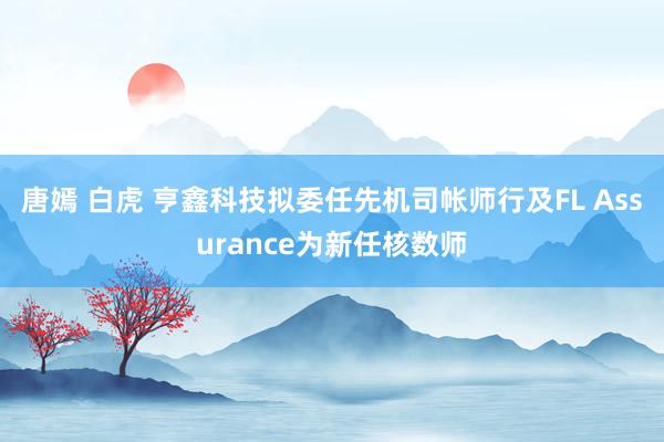 唐嫣 白虎 亨鑫科技拟委任先机司帐师行及FL Assurance为新任核数师