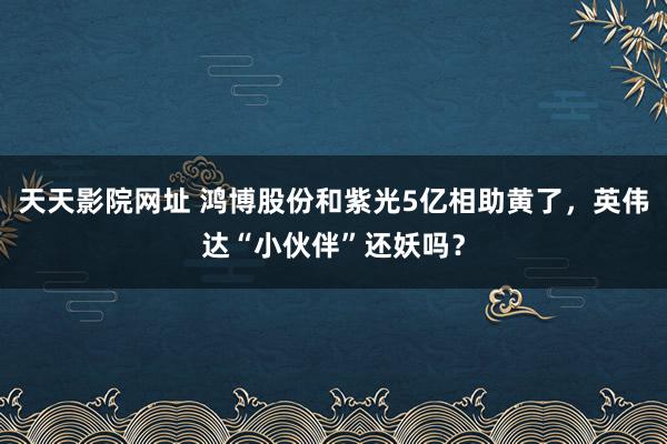 天天影院网址 鸿博股份和紫光5亿相助黄了，英伟达“小伙伴”还妖吗？