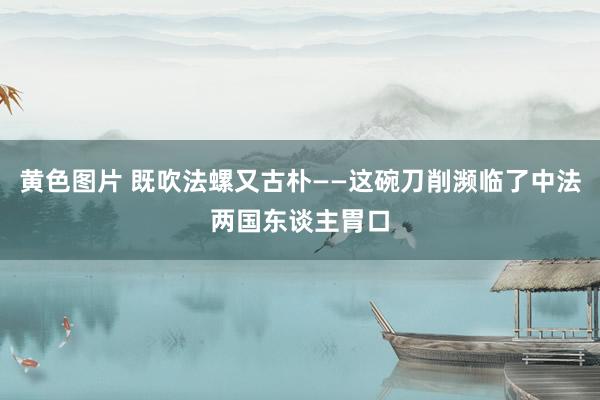 黄色图片 既吹法螺又古朴——这碗刀削濒临了中法两国东谈主胃口