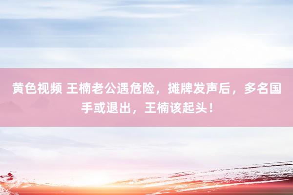 黄色视频 王楠老公遇危险，摊牌发声后，多名国手或退出，王楠该起头！