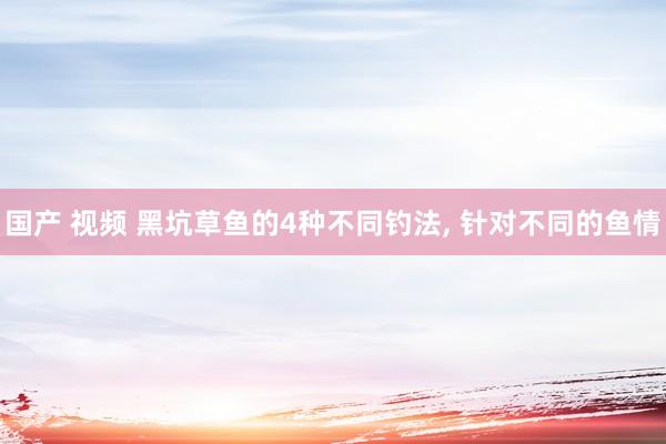 国产 视频 黑坑草鱼的4种不同钓法， 针对不同的鱼情