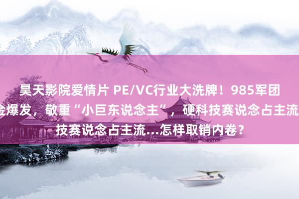 昊天影院爱情片 PE/VC行业大洗牌！985军团崛起，千亿母基金爆发，敬重“小巨东说念主”，硬科技赛说念占主流...怎样取销内卷？