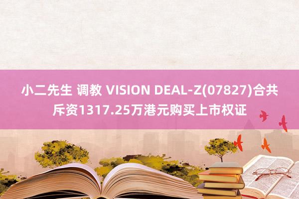 小二先生 调教 VISION DEAL-Z(07827)合共斥资1317.25万港元购买上市权证