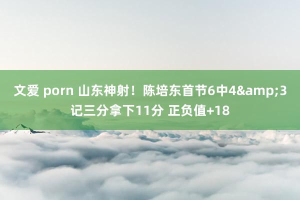 文爱 porn 山东神射！陈培东首节6中4&3记三分拿下11分 正负值+18