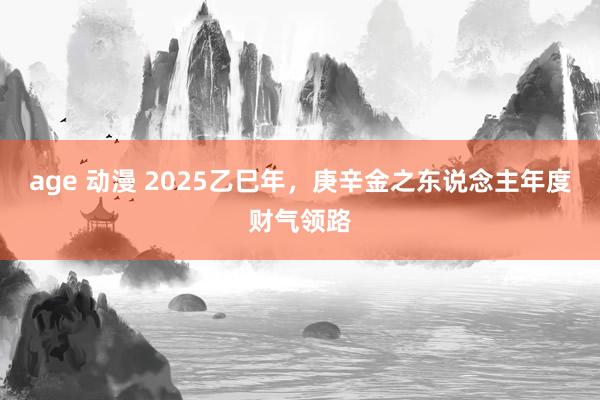 age 动漫 2025乙巳年，庚辛金之东说念主年度财气领路