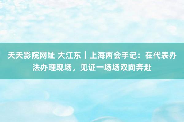 天天影院网址 大江东｜上海两会手记：在代表办法办理现场，见证一场场双向奔赴